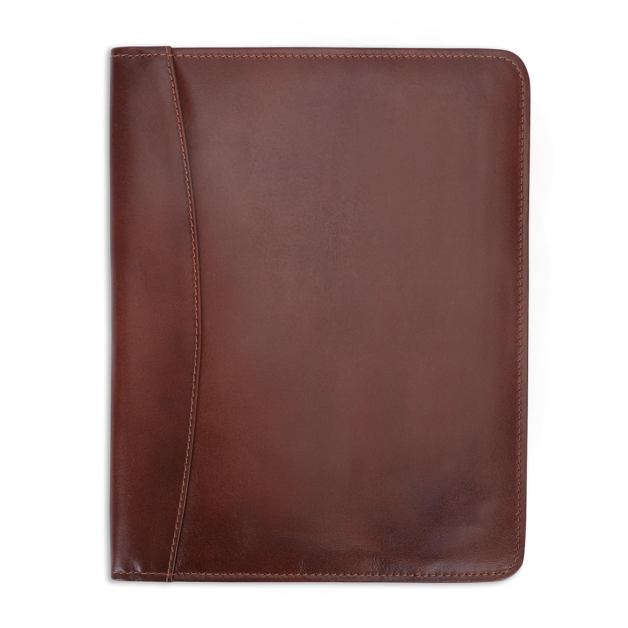 Porte-documents professionnel en cuir de buffle robuste fait à la main pour homme et femme (bordeaux)