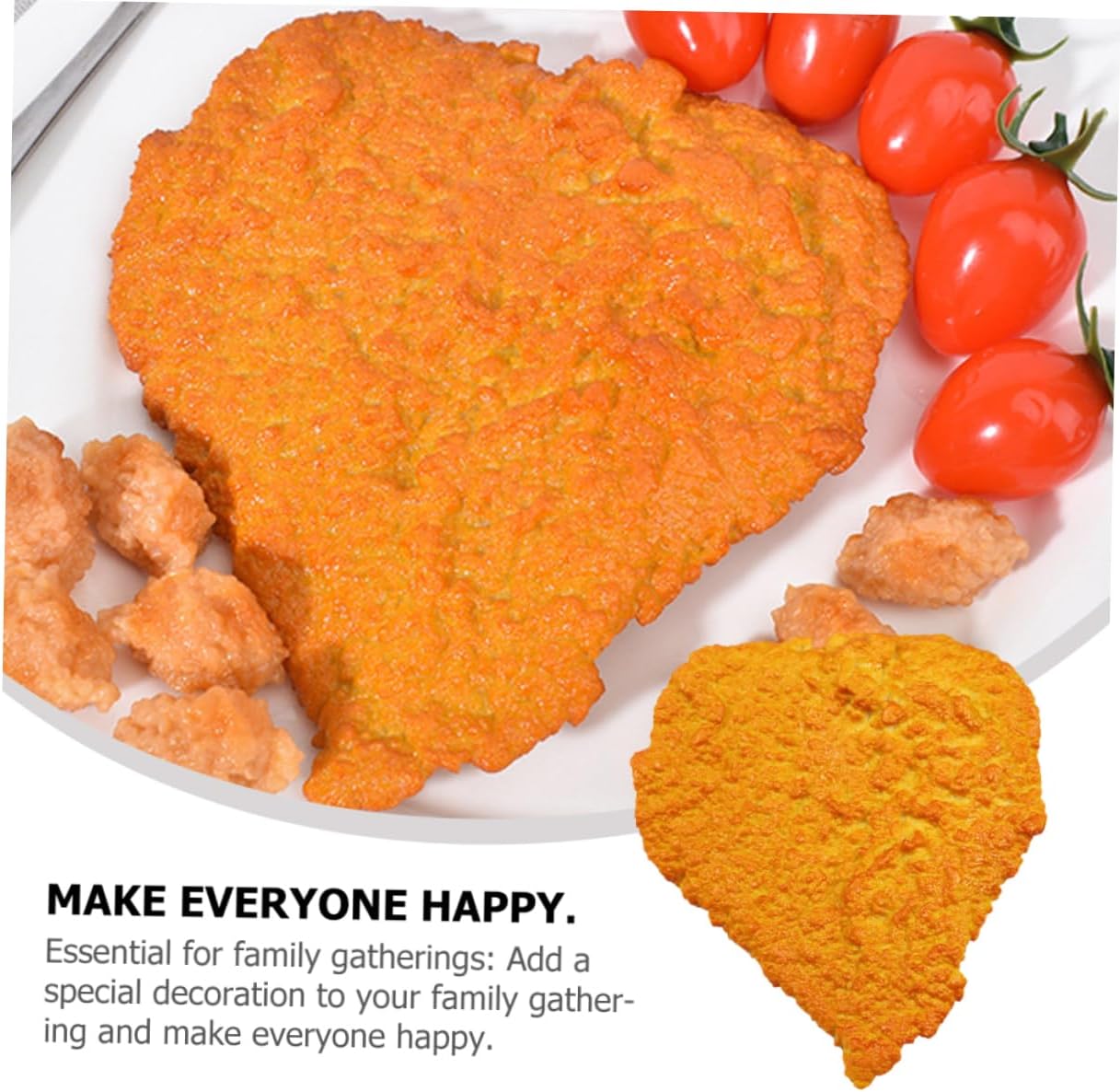 SUPVOX Chicken Cutlet Model Realistic Fake Food Prop Plastic Chicken Cutlet for Kitchen Decor Photo Prop Family Gatherings Party Event Supplies 6.29 X 5.51 X 0.98 in