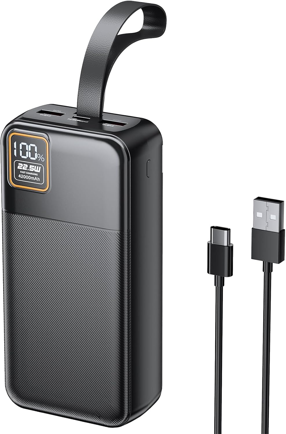 EnergyQC 42000mAh Portable Charger, 22.5W Power Bank with LED Flashlight – USB C Fast Charging External Battery Pack, LED Display Portable Phone Charger for iPhone 16/15/14/13, Android, Samsung,etc