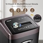 Wingwise 16 Sheets P5 Security Paper Shredder, 60 Minutes Heavy Duty Shredder, Micro Cut, 7.9 Gallons Basket, CD/Card Shredder for Home Office