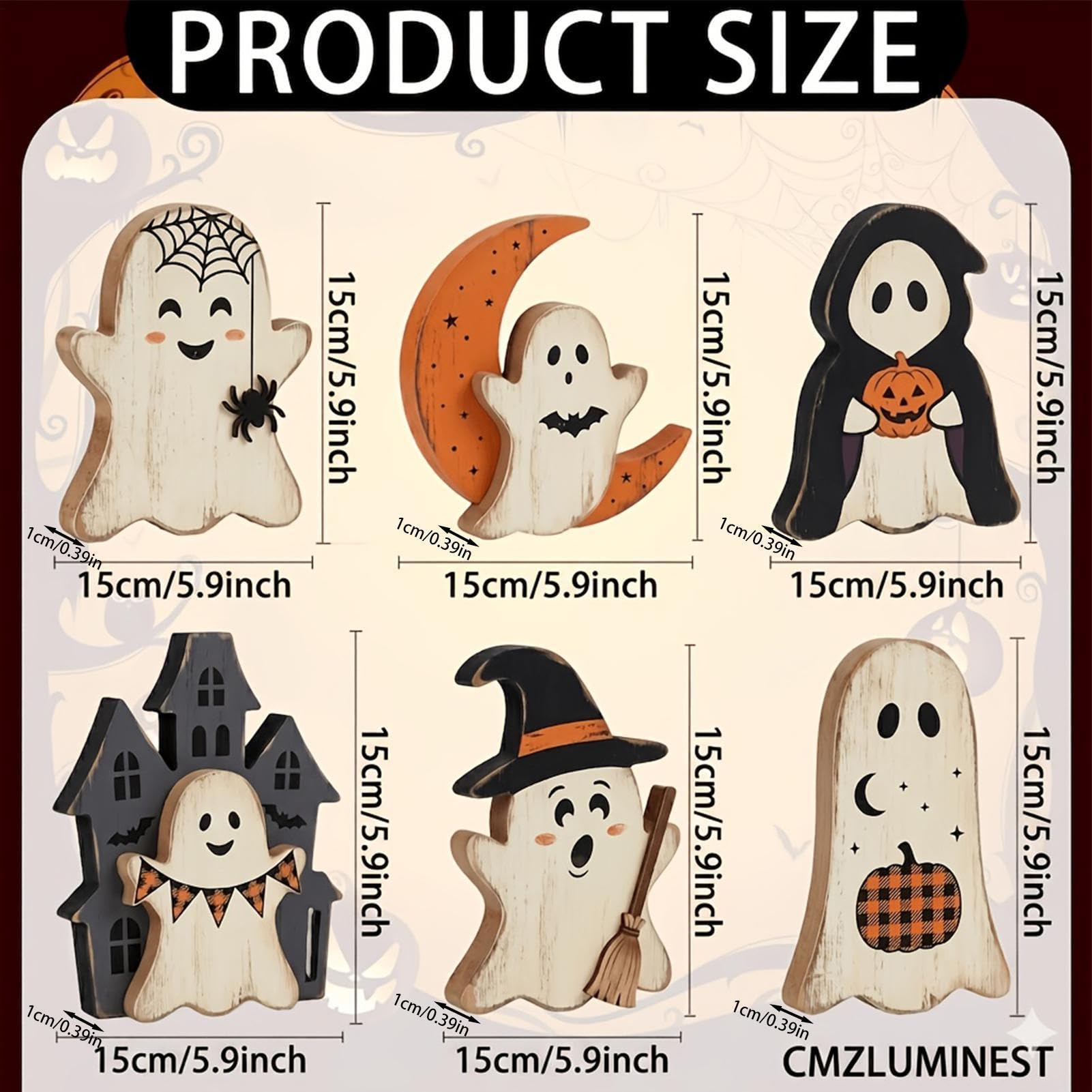 Decorazioni Di Halloween Fantasma Carina Decorazione Per Interni In Legno