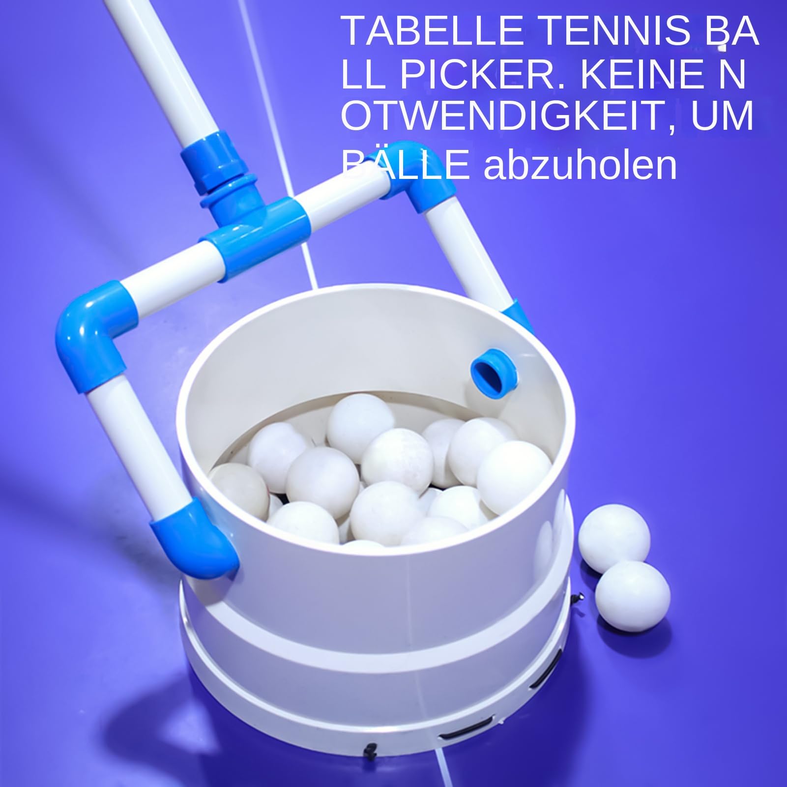 Cestino per palline da tennis, in polipropilene, raccoglitore per palline da tennis multiple, accessorio regolabile per pratica, per cortile all'aperto