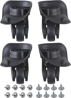 Small Swivel Luggage Suitcase Weels Caster Wheels Replacement Set of 4 W041-2 3.54x3.77x1.88Inch