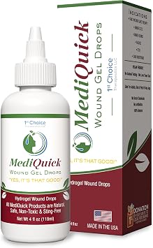 MediQuick Wound Care Hydrogel Drops - First Aid Drops with 12 Hours Action