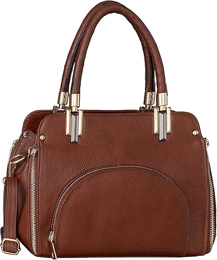 HiLeder Pure Leather Designer Handbag Shoulder Tote Purse Satchel Sling Messenger Crossbody Bag for Women & Girls | Top Ha...