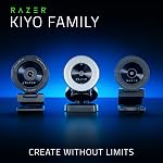 Razer Kiyo Webcam de streaming : Full HD 1080p 30 fps / 720p 60 fps - Anneau lumineux avec luminosité réglable - Microphone intégré - Autofocus - Compatible avec Zoom/Teams/Skype pour conférences et appels vidéo