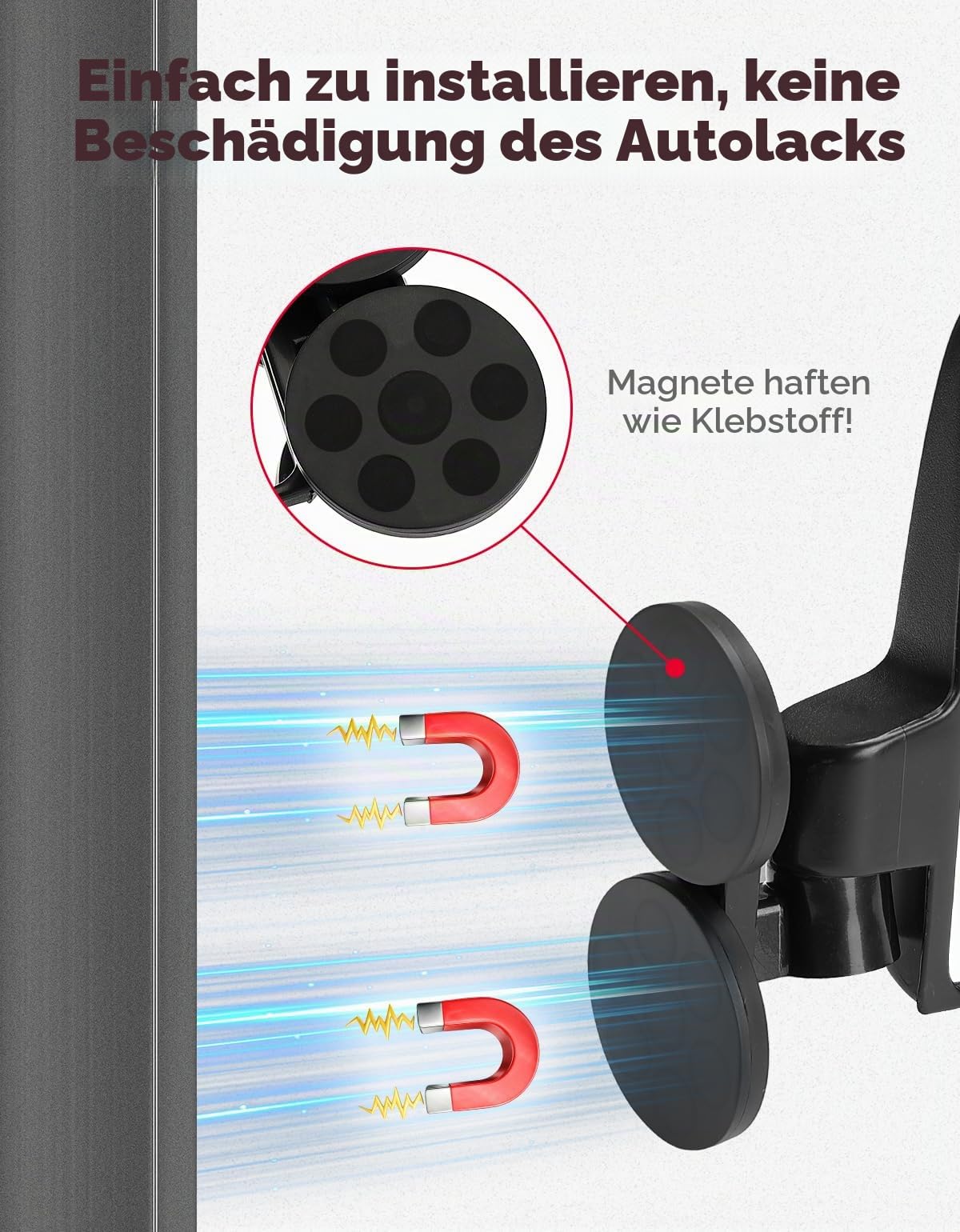KEMIMOTO Golfwagen Spiegel, Magnetische Seitenspiegel für Traktoren, Gabelstapler, Rasenmäher, Minibagger, Hubwagen, Golfwagen Rückspiegel