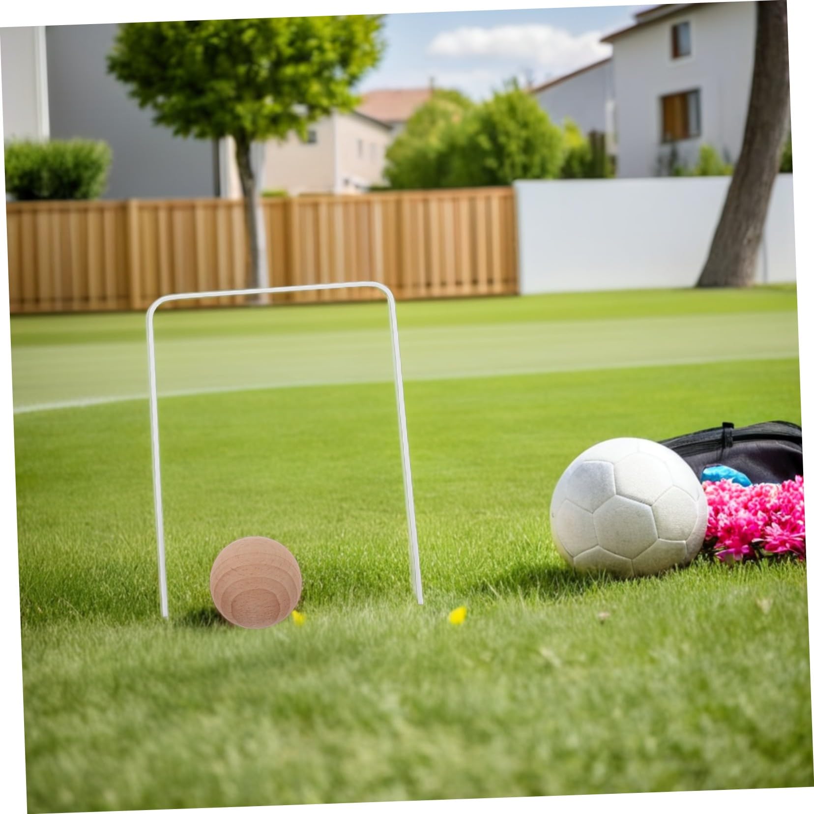 Juego de Croquet Infantil de Madera con Bolas y Wickets, para Niños