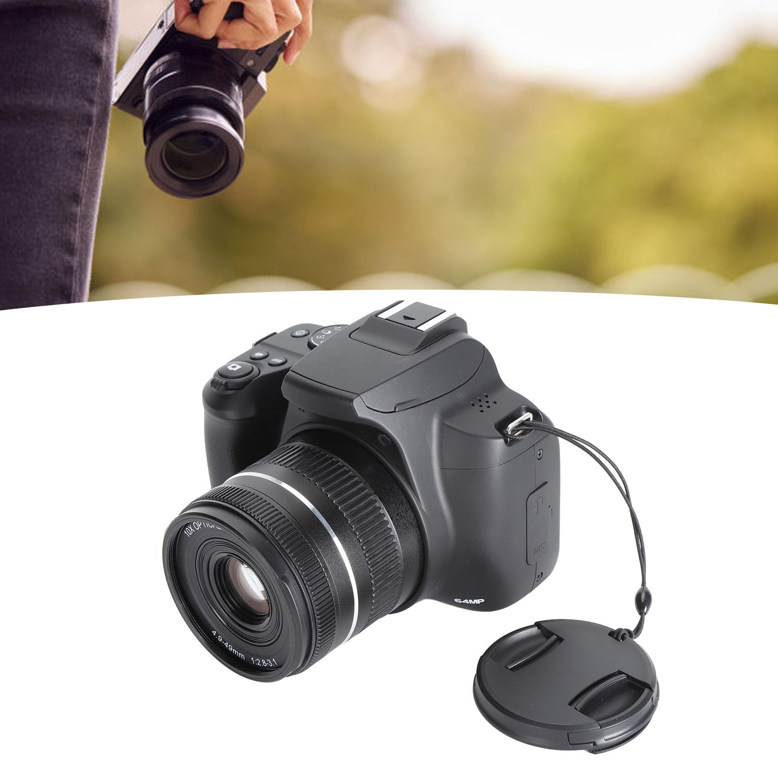 Fotocamera Digitale da 64 MP con Zoom 40X, Fotocamera per Vlogging 4K con Uscita WiFi, Webcam per PC, per Amanti della Fotografia, Formato Mini