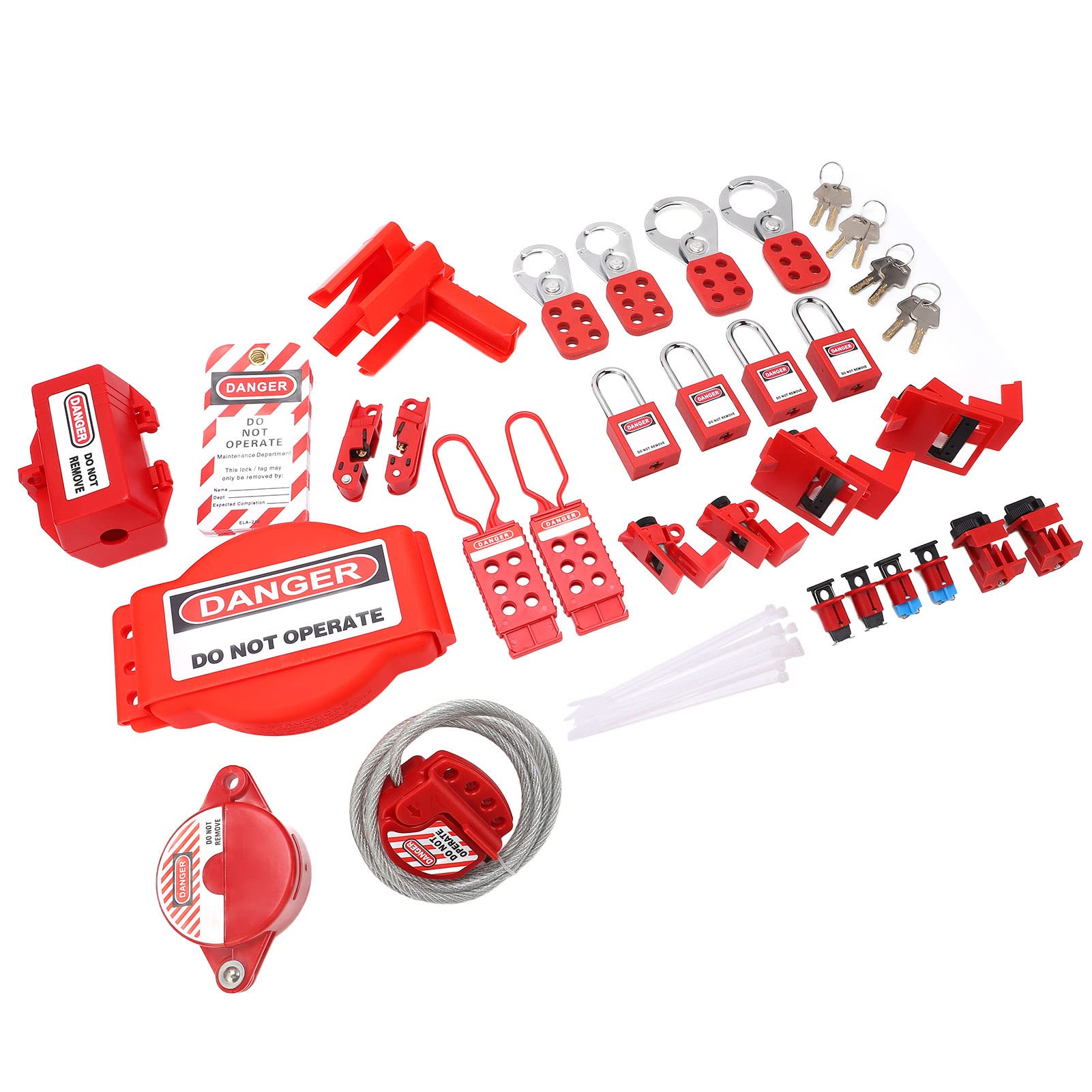 Kit di Lockout Tagout Set Pratico Resistente Alle Alte Temperature per Applicazioni di Bloccaggio Elettrico con Cassetta degli Attrezzi per Addetti Alla Sicurezza