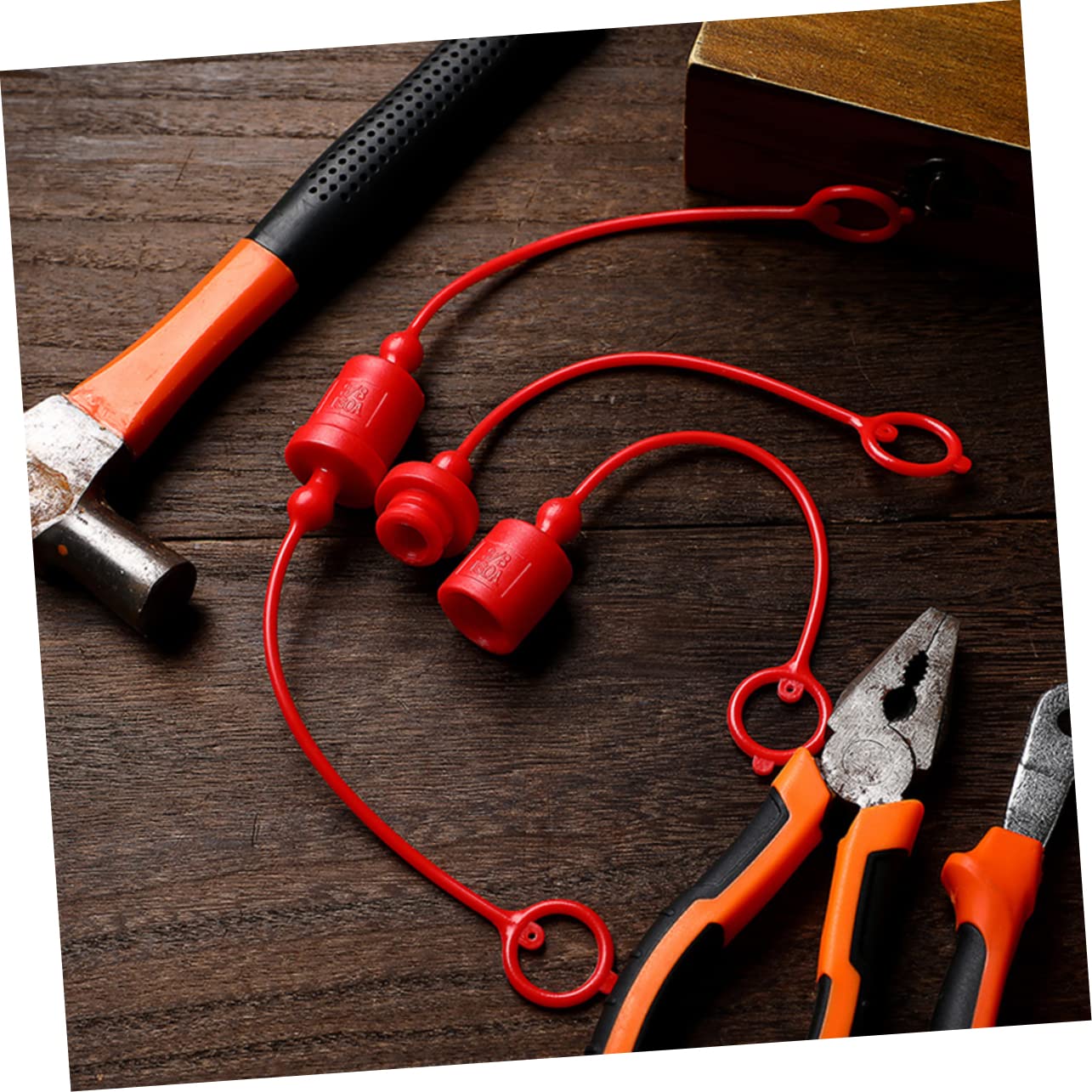 BESPORTBLE Hydraulik Staubkappen aus Kunststoff 3/4 Npt Flat Face 2 Satz mit Je Einer Männlichen und Weiblichen Staubkappe Rot Leichtgewichtig zum Schutz und Verlängerung der Lebensdauer