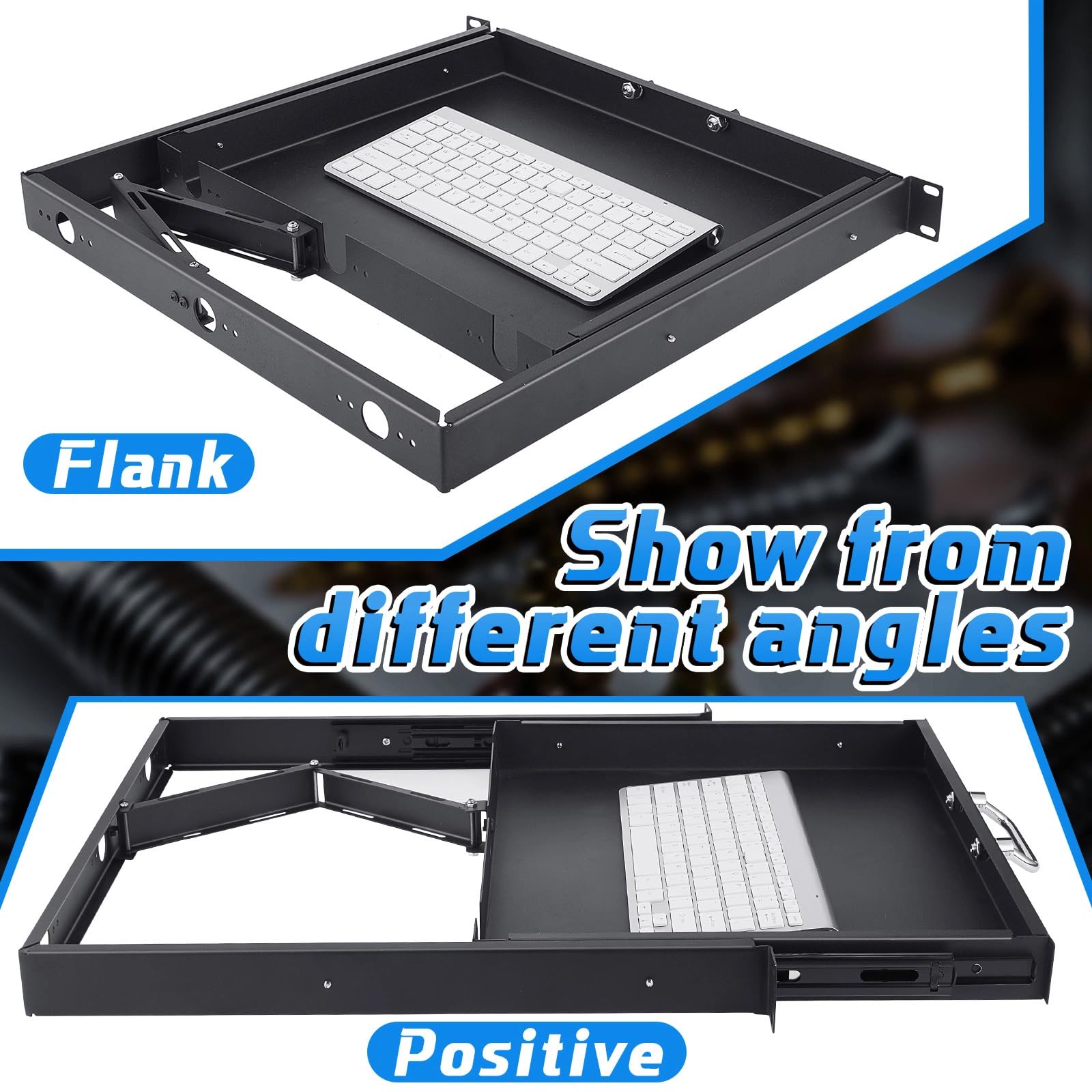 Amazon.co.jp: 1U ラックマウント スライド キーボード トレイ