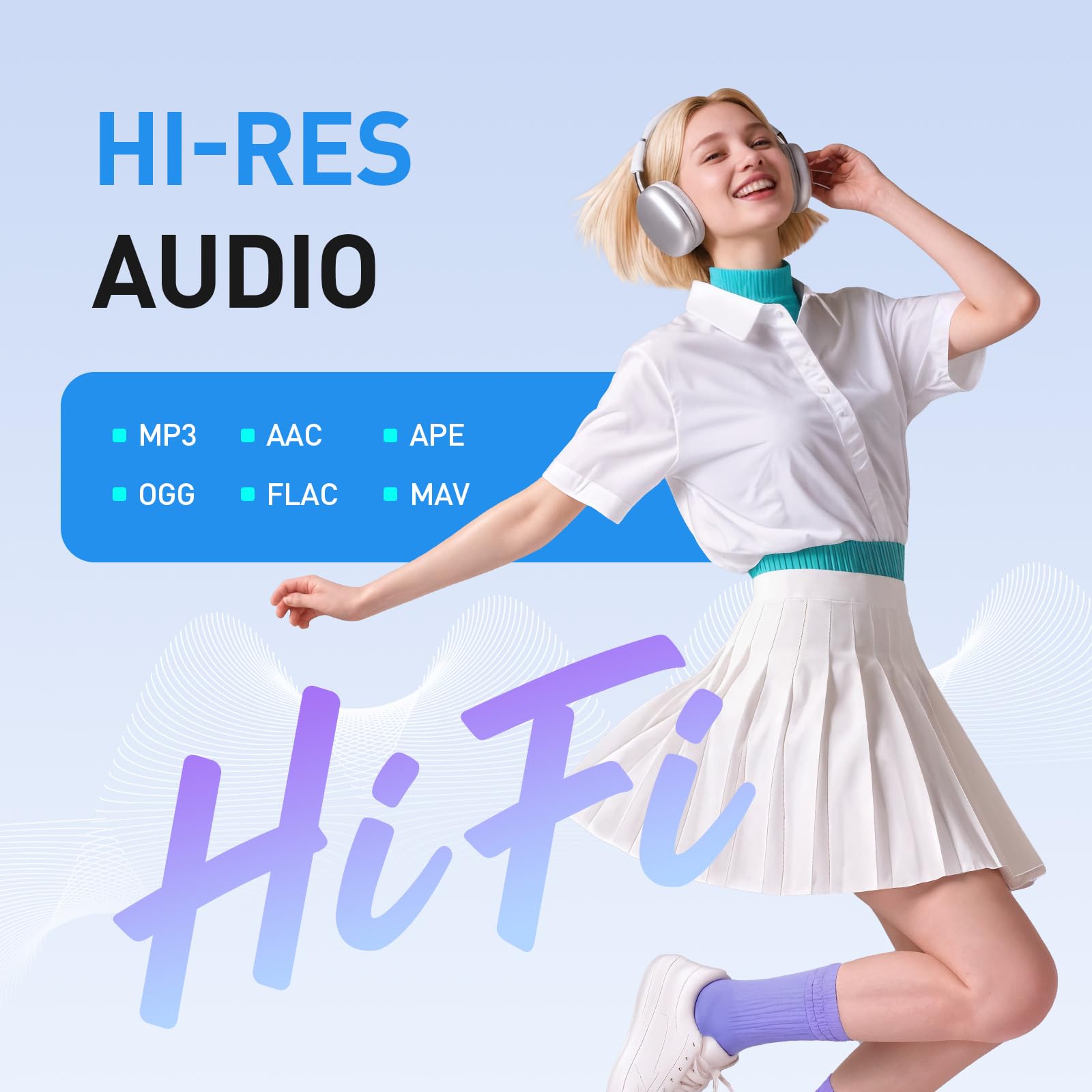 AGPTEK 96Go MP4 Bluetooth WiFi Android 14,Lecteur Musique Spotify