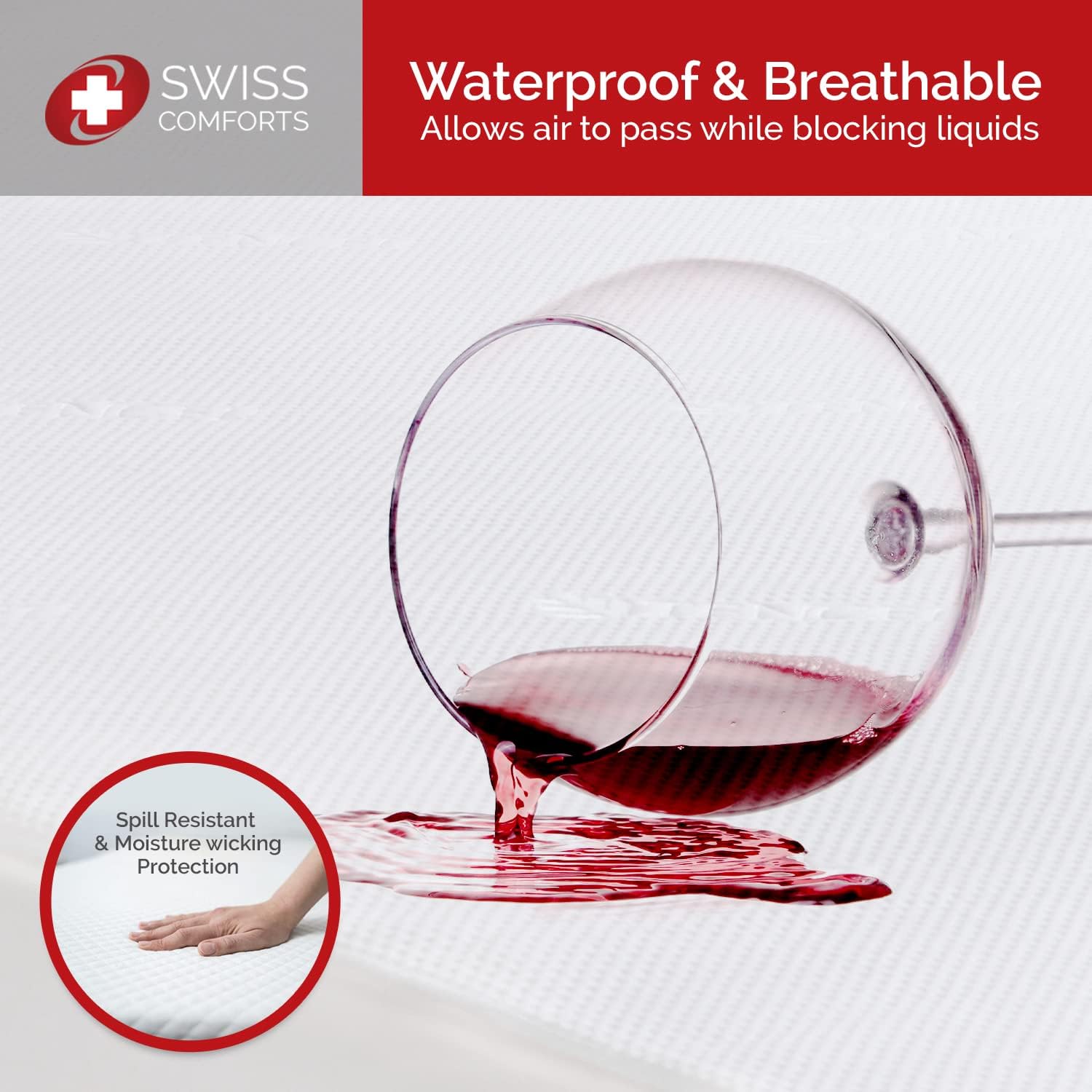 100% Waterproof Mattress Protector Queen Size - Tencel Mattress Cover | Naturally Cooling, Breathable & Noiseless | Soft Fitted Bed Sheet (Tencel, Queen 60"x80")