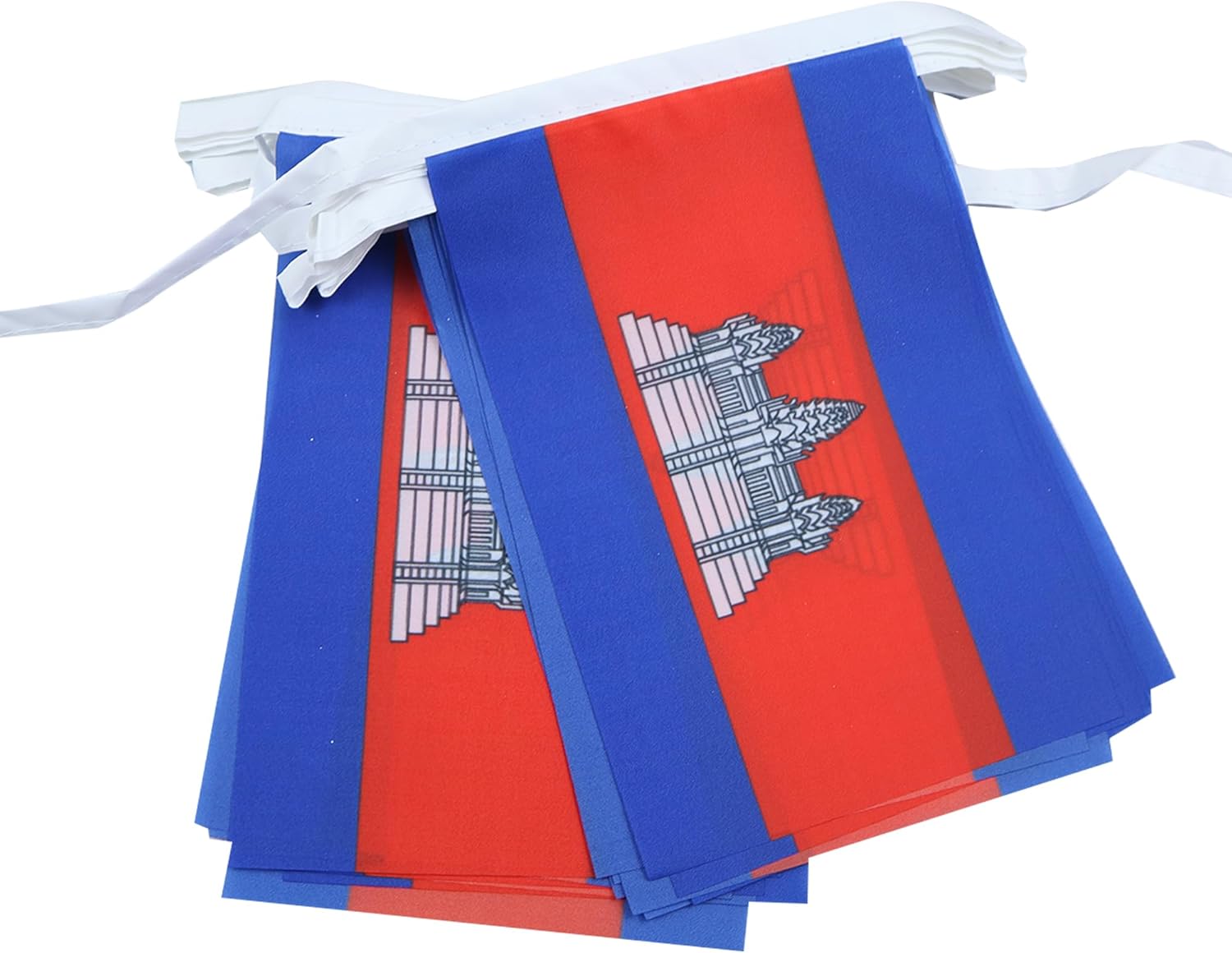 AZ FLAG Cambodia 12 meters BUNTING Flag 20 flags 18'' x 12'' - Cambodian STRING flags 30 x 45 cm