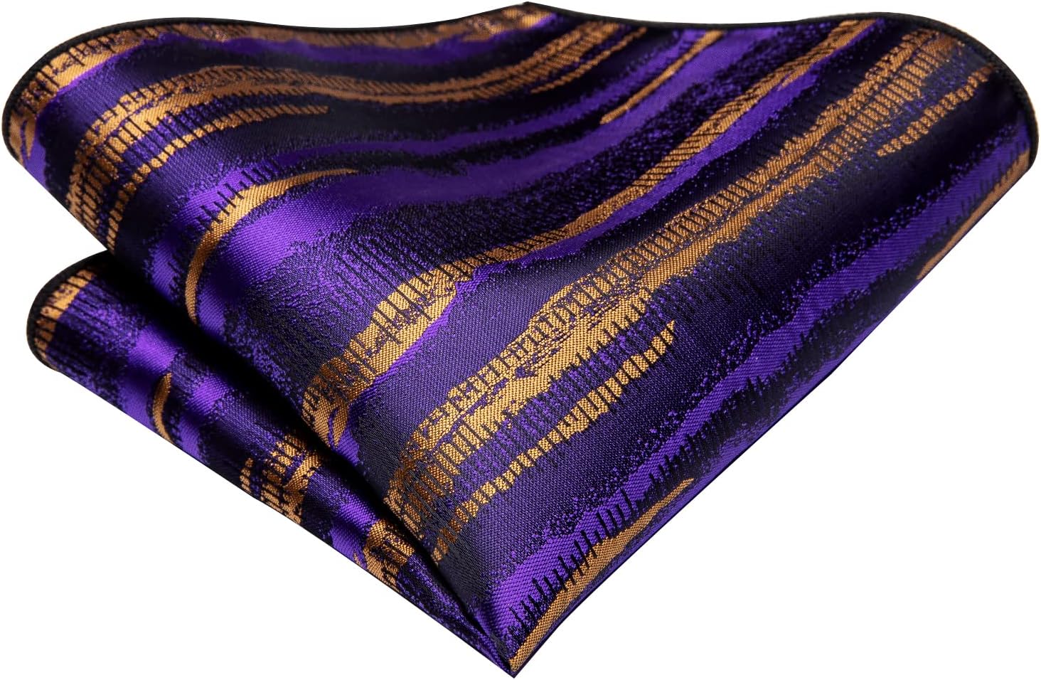 Hi-Tie Silk Ties for Men Plaid Paisley Striped Necktie Pocket Square Cufflinks Set Formal Business - Image 5