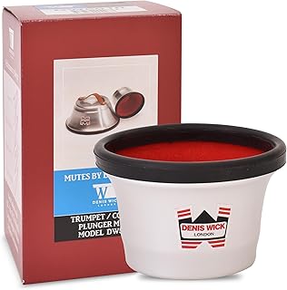 Denis Wick Plunger Mute for Trumpet, 5510 - Extra Large Plunger Mute with Red Pure Coat Finish - Jazz Accessories Ideal for Trumpet Practice and Performance - 7.48 x 4.53 x 4.53 inches