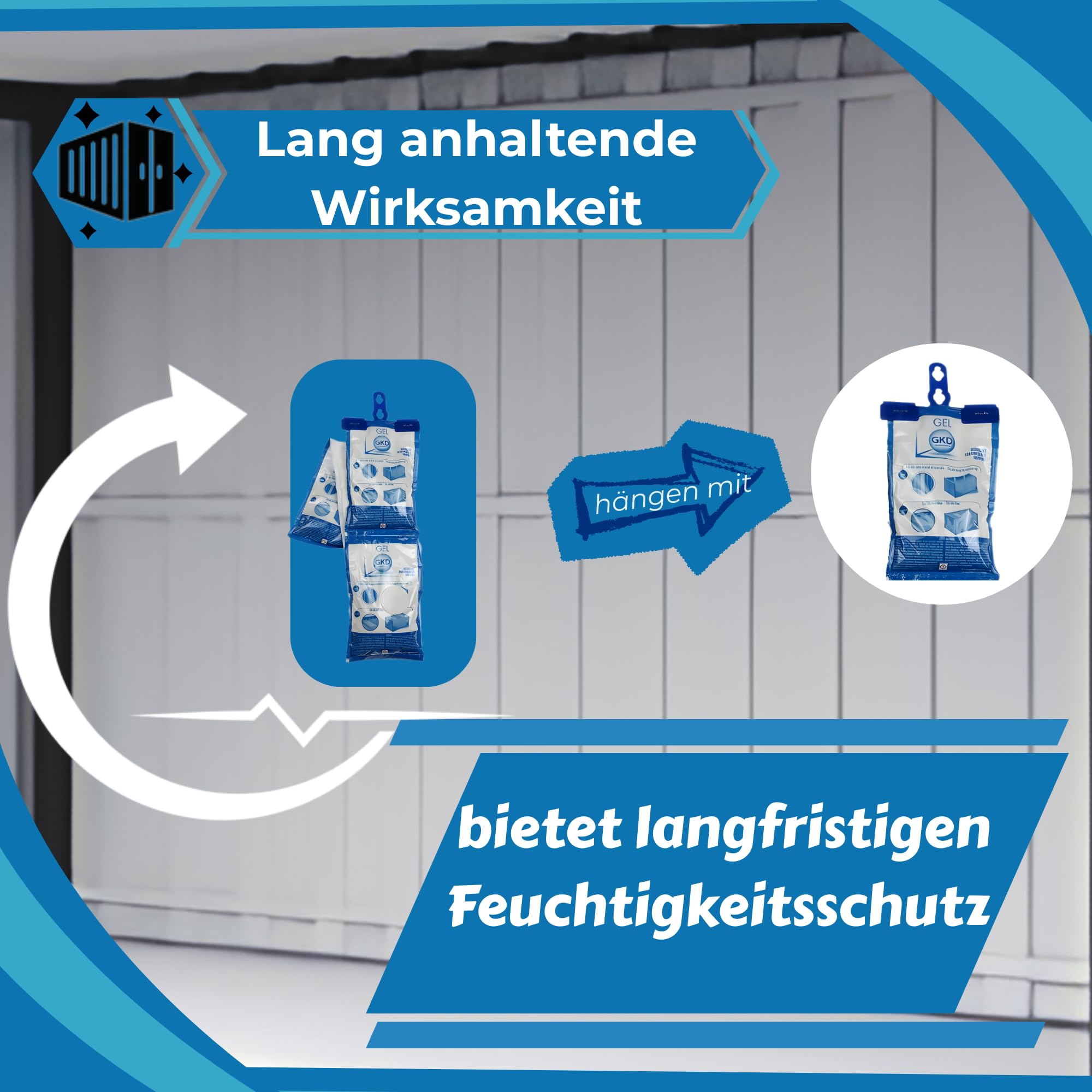 GK Hook 625 Gramm. Container Trockenmittel für Seetransport. Trockenbeutel mit Trocknungsgranulat. Wasserabsorber mit Trockensalz. Trockenmittel Transport
