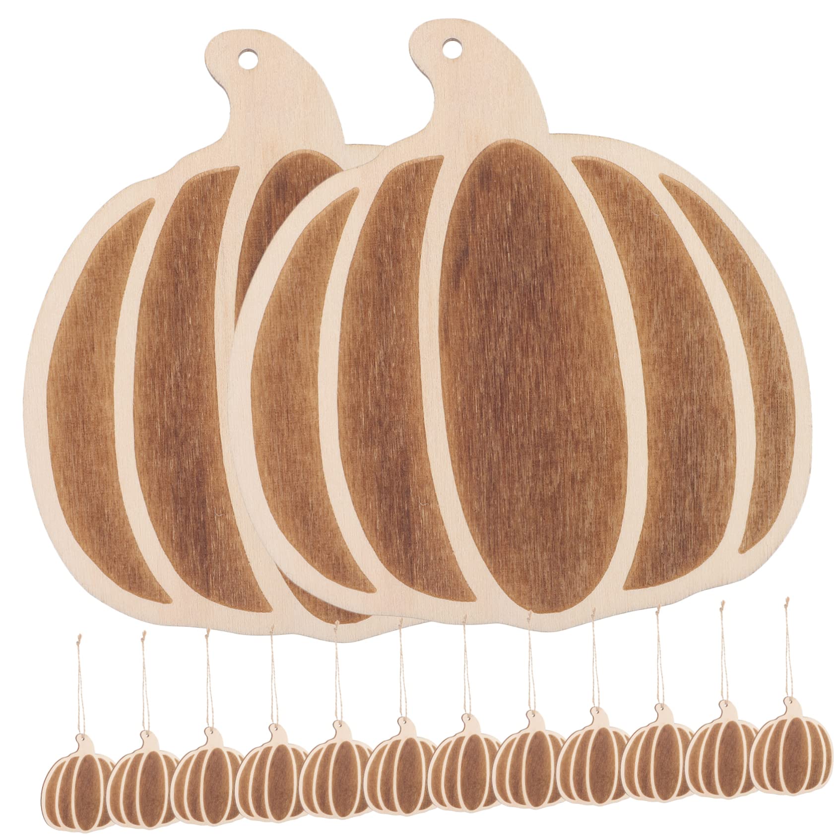 Angoily 50 Stück Holz Pumpkin Deko Glatte Oberfläche DIY Bastel Zubehör Kinderfreundliche Holzscheiben für Kreative Handarbeiten und Gestaltung