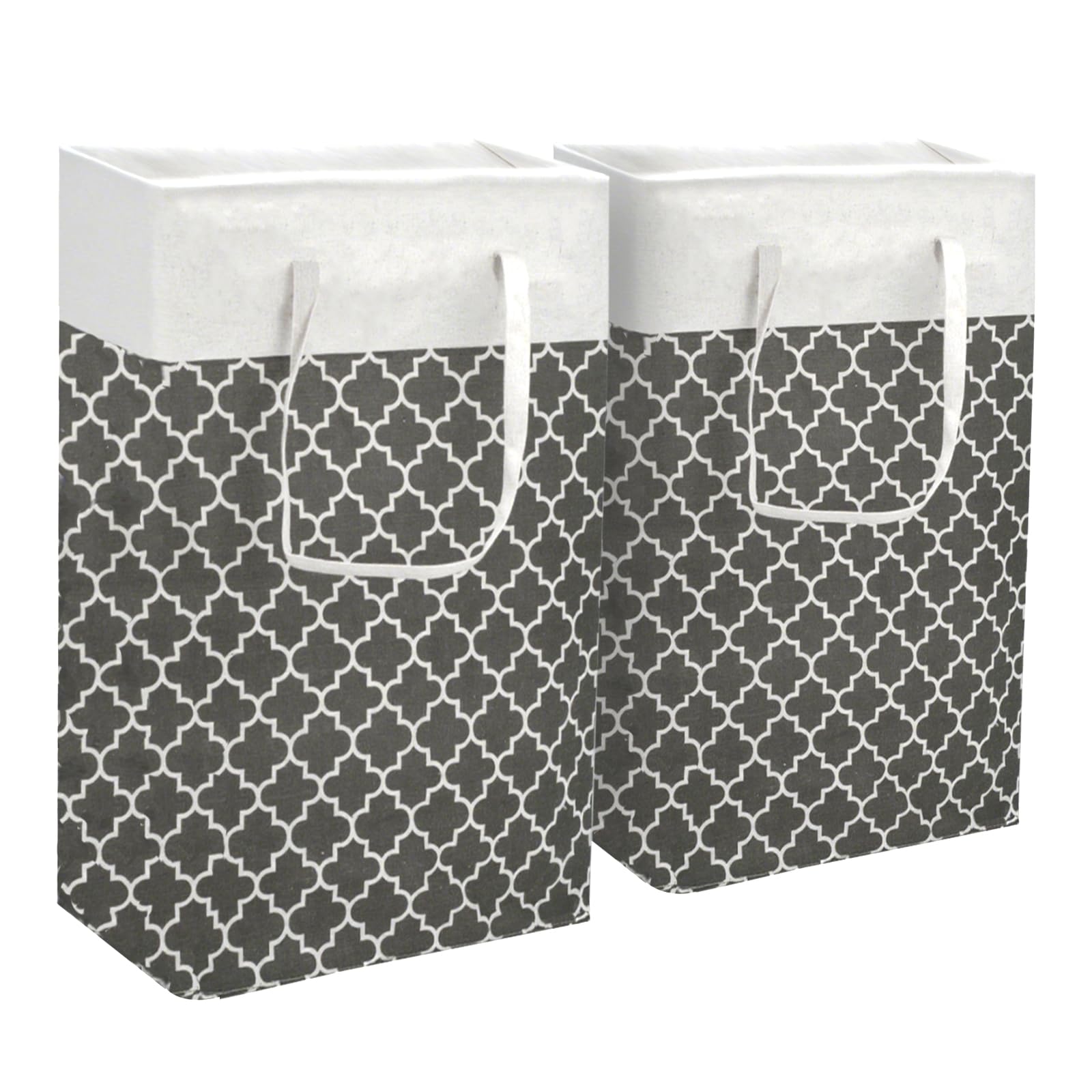 75L Large Laundry Baskets, 2 Packs Freestanding Laundry Hamper with Handles Collapsible Clothes Storage Basket for Laundry Room, Bathroom, College Dorm (style 1)