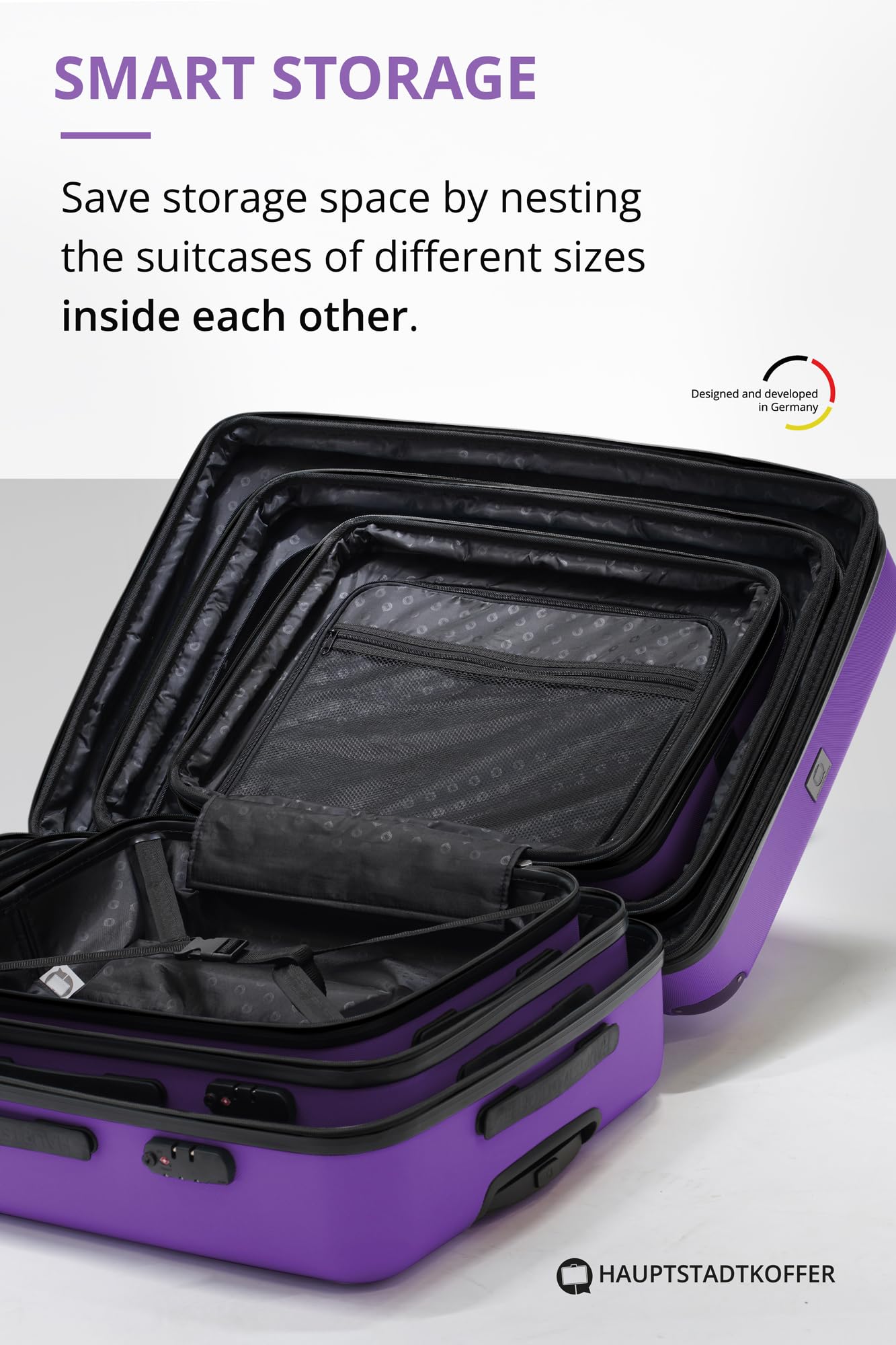 HAUPTSTADTKOFFER - Spree - Maleta rígida, Trolley expandible, Equipaje de Viaje, 4 Ruedas Dobles, TSA, 65 cm, 74 litros, Champán — view 116
