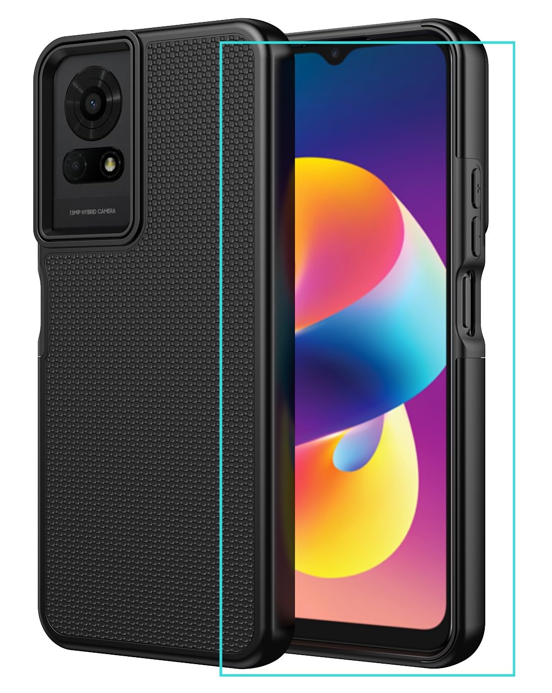 Aulzaju for TCL 50 LE Case/TCL K24/K23Case with Screen Protector,TCL 50LE Phone Case Dual Layer Heavy Duty Protection,Slim Fit Rugged Military Grade