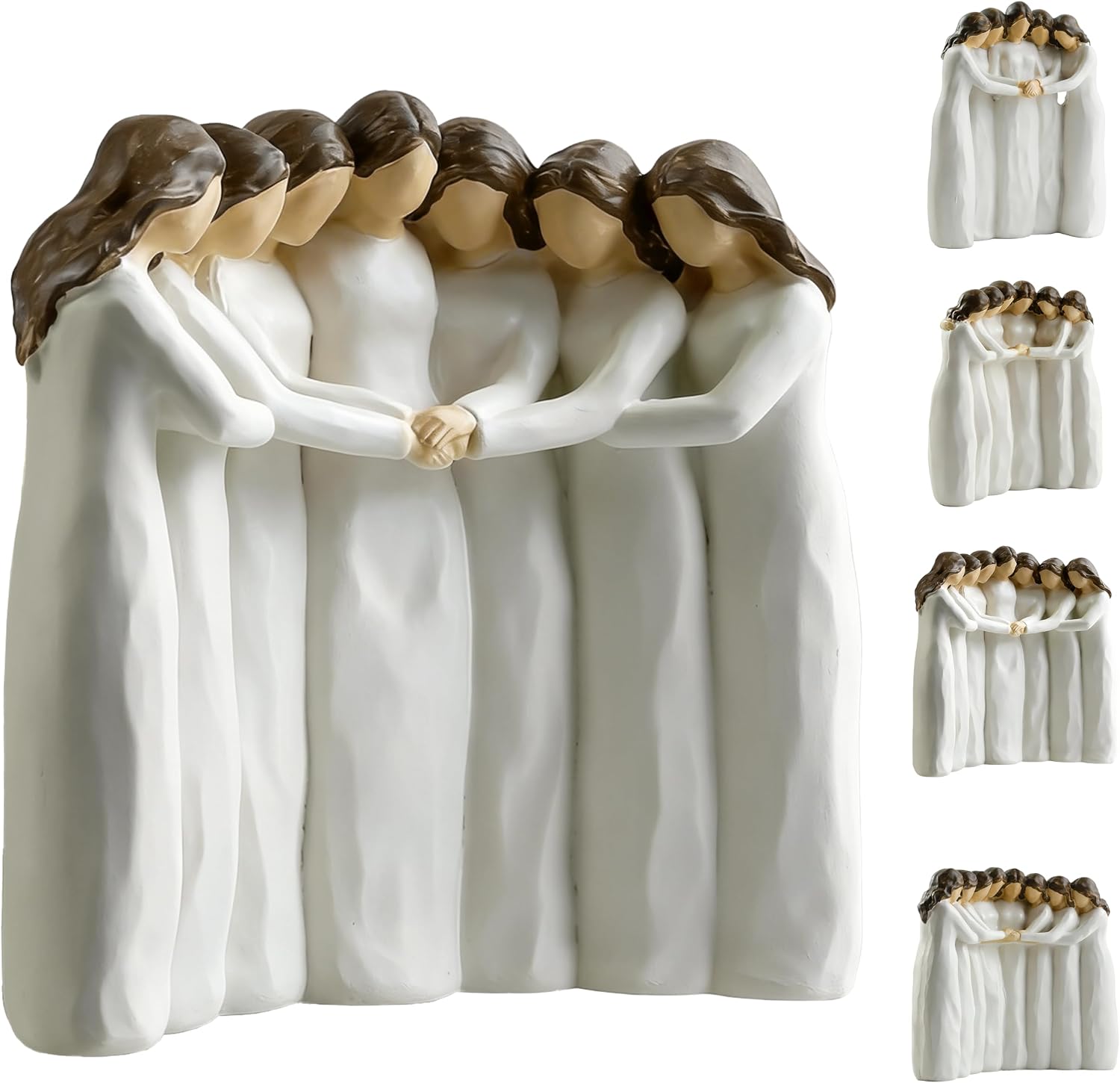 Women Friendship Figurines, Resin Faceless Sculpture, Gift for Sisters