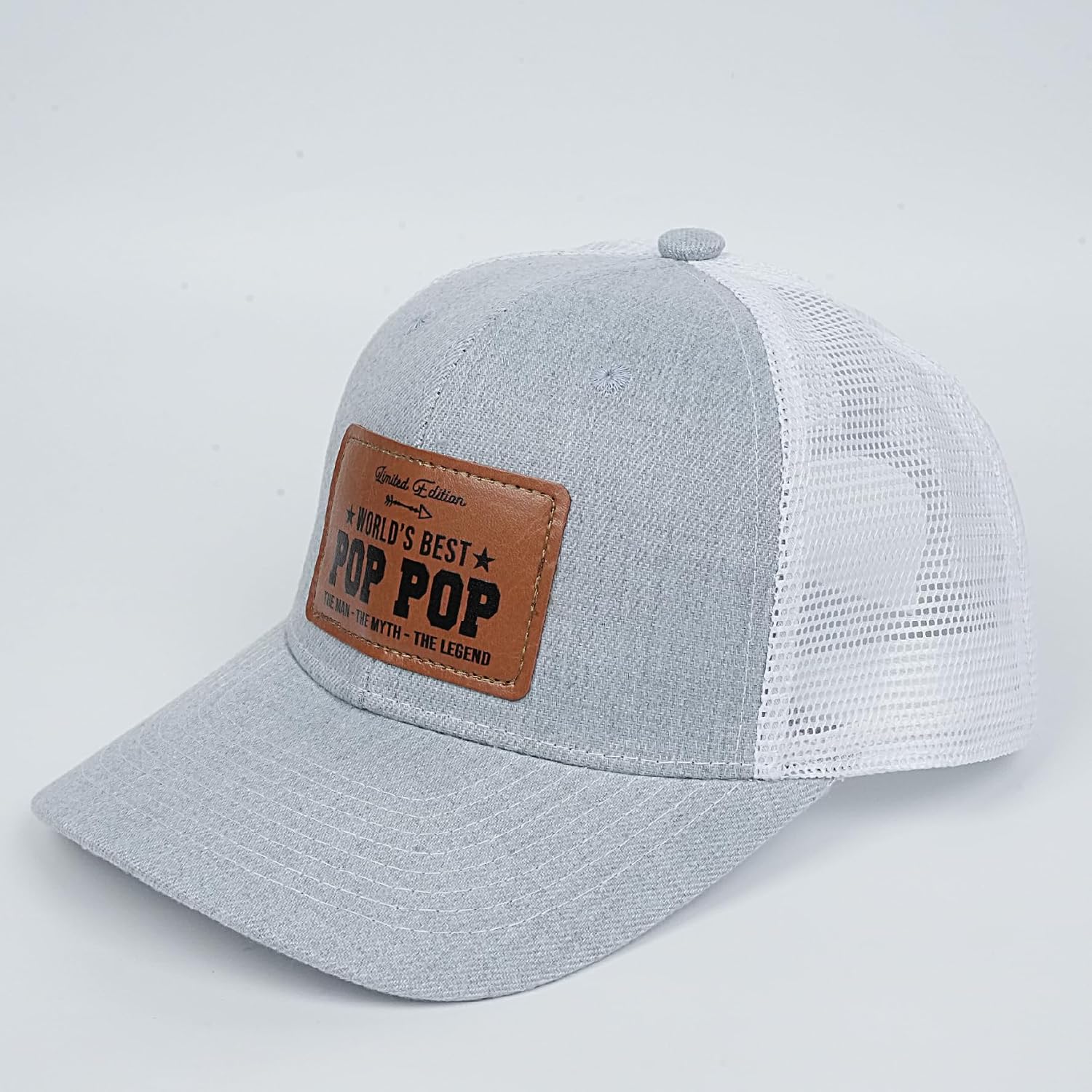 Men's Hat Gifts - Men Cap Gifts for Christmas Father's Day Birthday Trucker Hat Leather Pattern Baseball Cap image 2
