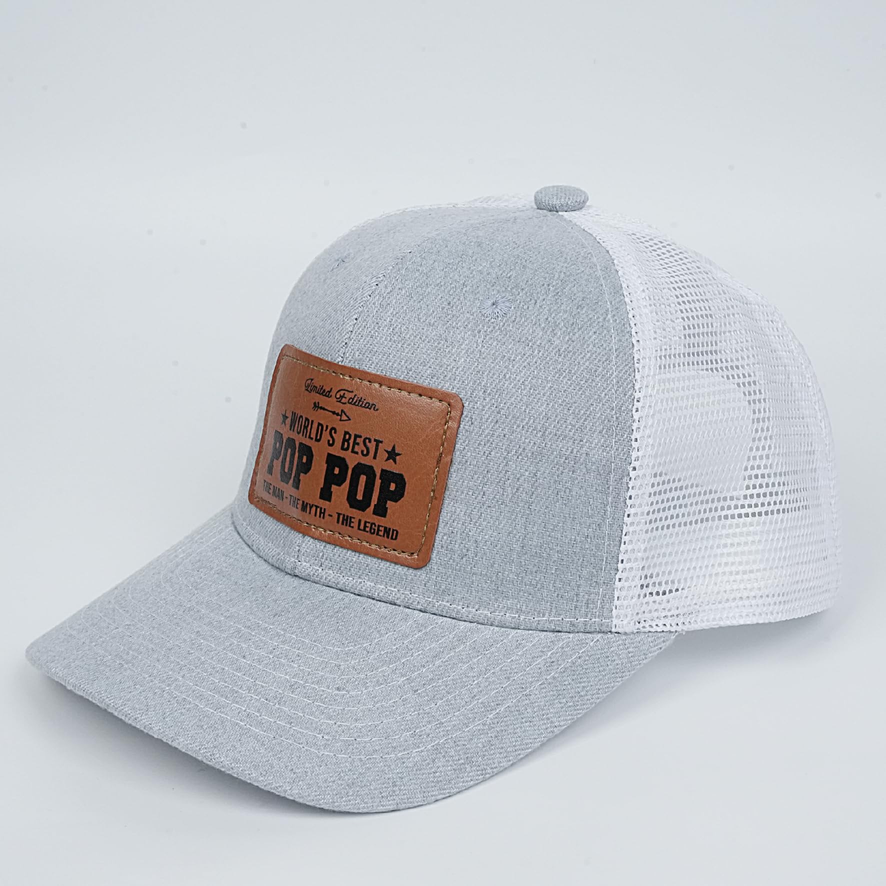 Men's Hat Gifts - Men Cap Gifts for Christmas Father's Day Birthday Trucker Hat Leather Pattern Baseball Cap