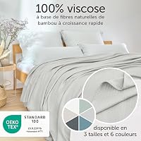Blumtal Bambuszrost Hűsítő Takaró 150x200cm - Oeko-TEX Tanúsított Légáteresztő Nyári Pléd - Szürke Ágytakaró Kanapéra 2