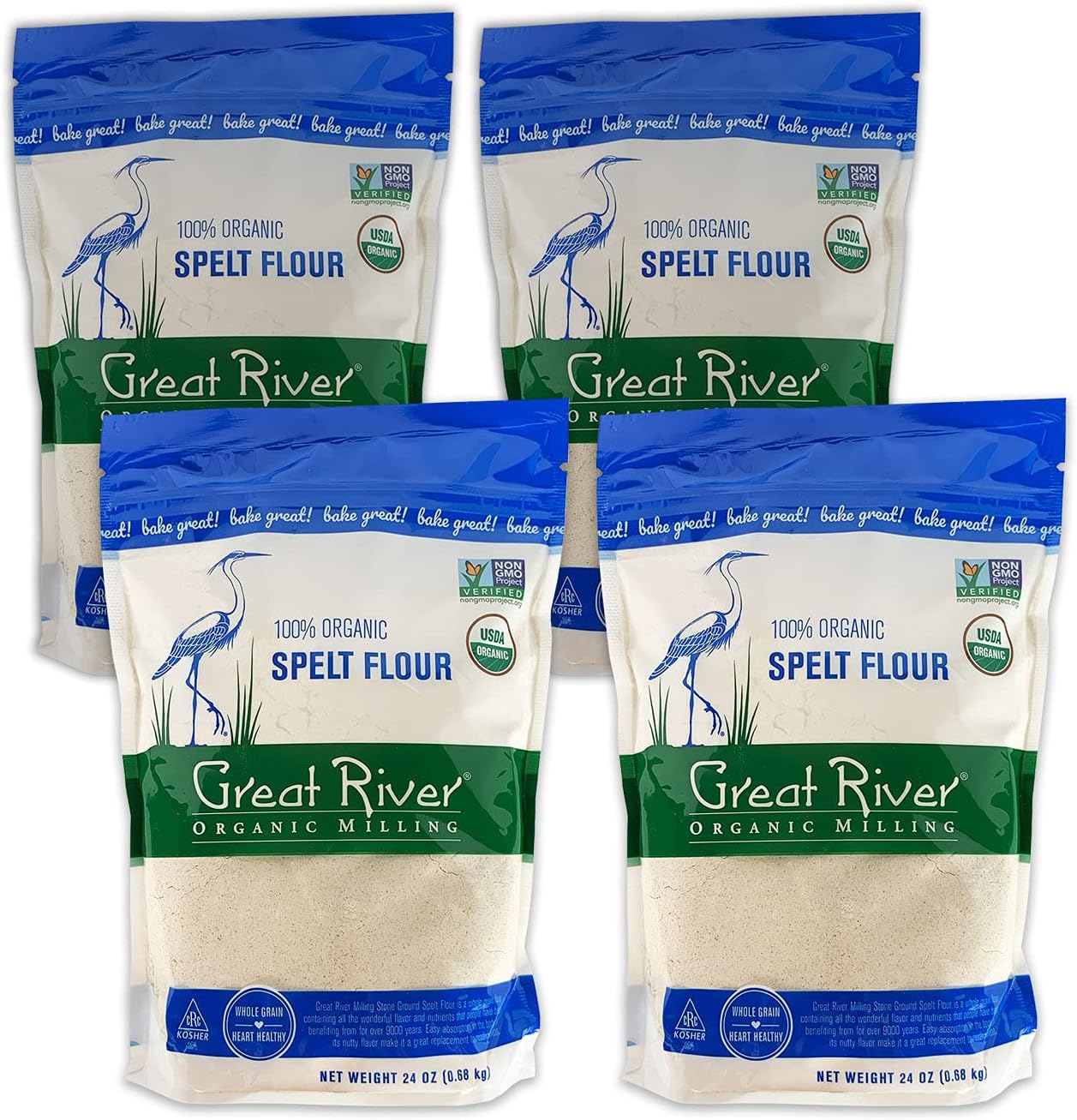 Amazon.com : Great River Milling Organic Spelt Flour | Stone Ground ...