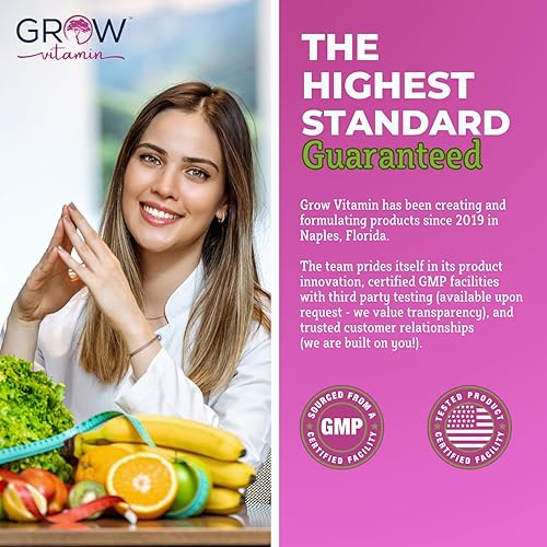 Miniatura 6 de grow vitamin One Daily Multivitamínico para mujeres, apoyo energético, suplemento alimenticio integral para nutrir el cabello, la piel, las uñas,
