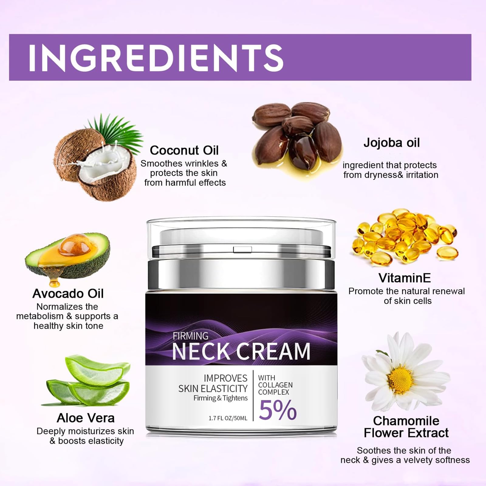 Amazon.com: 5% Collagen Complex Neck Firming Cream - Anti-Aging