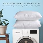 SHERWOOD Collection Hôtel Soft Down Oreillers de lit alternatifs (Queen) 3D Le remplissage en fibre creuse offre une douceur semblable à celle du nuage & Grand support, Couverture en microfibre soyeuse, 20×28 pouces