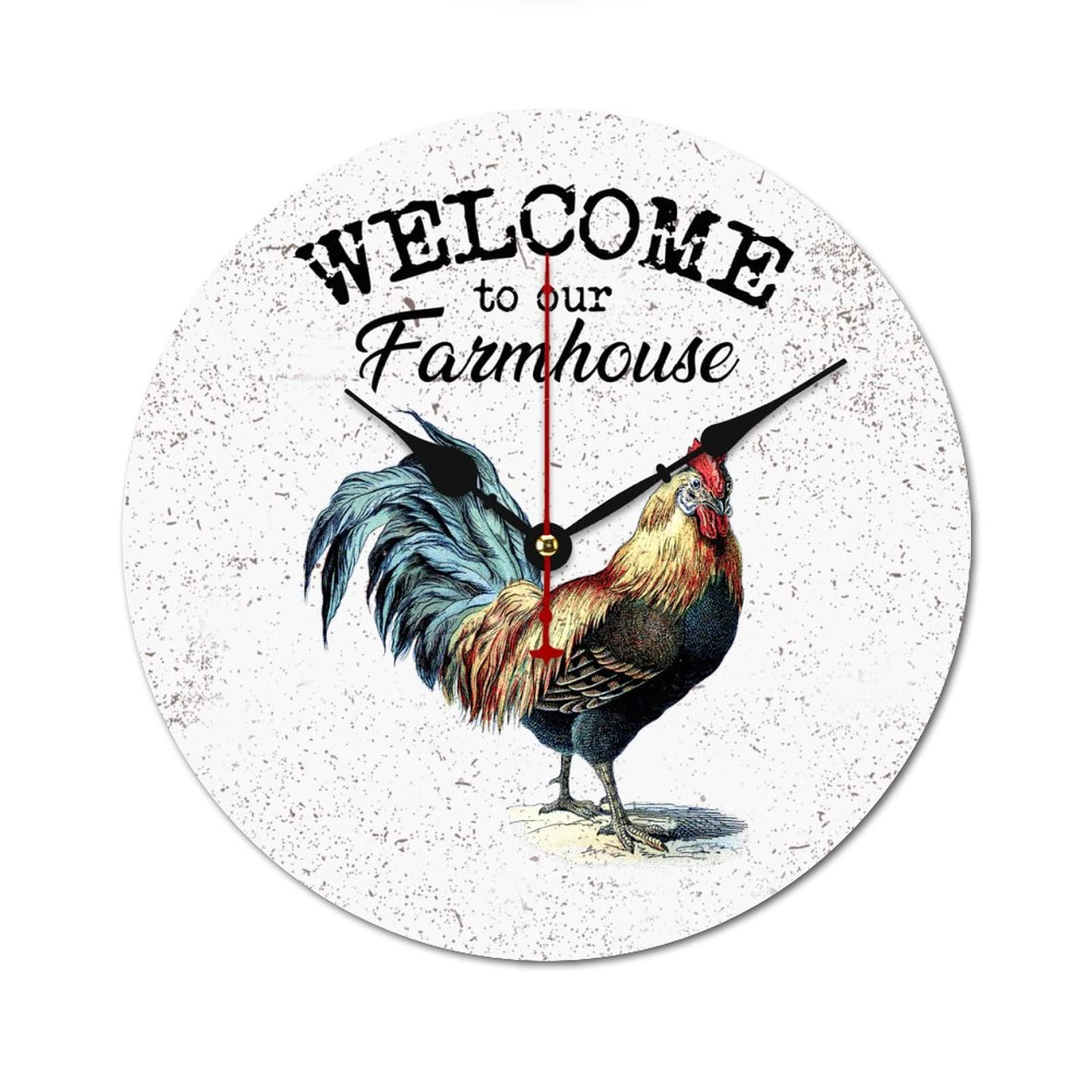 Horloge murale cuisine coq en bois pour une décoration de campagne chic