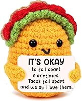 Vista 16 de Taco de croché positivo, regalo de cumpleaños para mujeres y hombres, relleno de botas navideñas, decoración festiva para hijo, mamá, papá, hermana