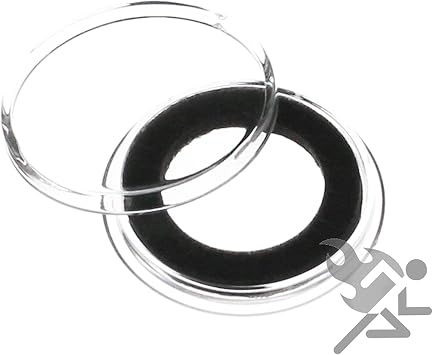 Air-Tite Coin Capsule Holders 18mm Black Ring Type for US Dimes Qty 250