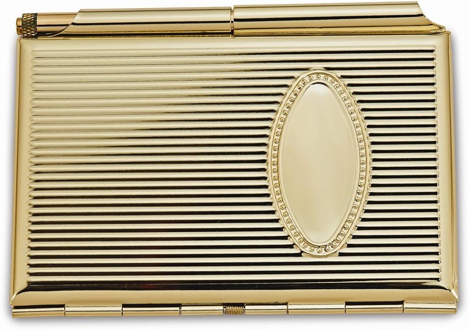 Jewels By Lux Gold-Plated Business Card and Note Holder