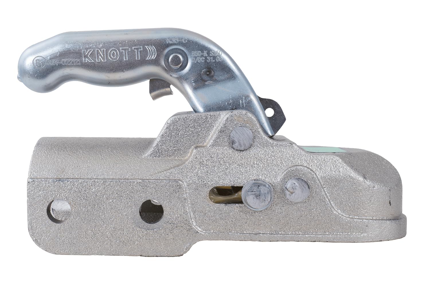 Attelage à boule KNOTT K35-C pour remorque de 3 500 kg avec timon tubulaire de 60 mm, en fonte