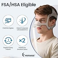 Vista 5 de Everness - Paquete de 2 cojines de repuesto (S) para AirFit N20, aptos para FSA/HSA, ajuste cómodo y uso más suave, compatible con marco original