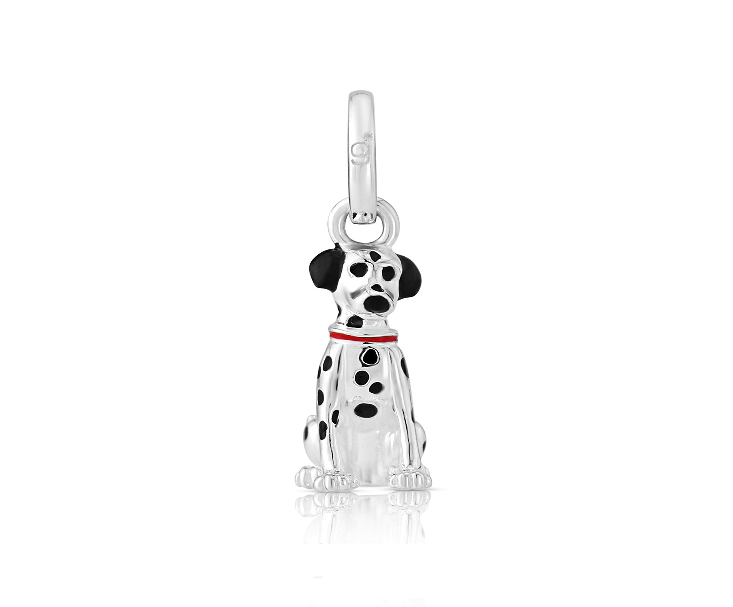 Collana con piccolo cane dalmata - Ciondolo in argento sterling con dalmata su una delicata catena a maglie in argento sterling o solo ciondolo