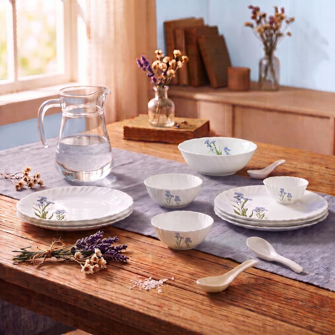 La Opala Floral Fountain Dinner Set - 35 Pcs -10