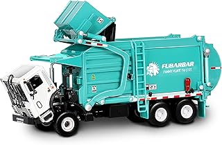 Garbage Truck Toys, Fubarbar 1:43 Bruder Tonka Trash Trucks Model for Boys Metal Diecase Waste Management Front Loader Die Cast Recycling Can Dumpster Truck Toy for 3 4 5 6 Years Old(Blue)