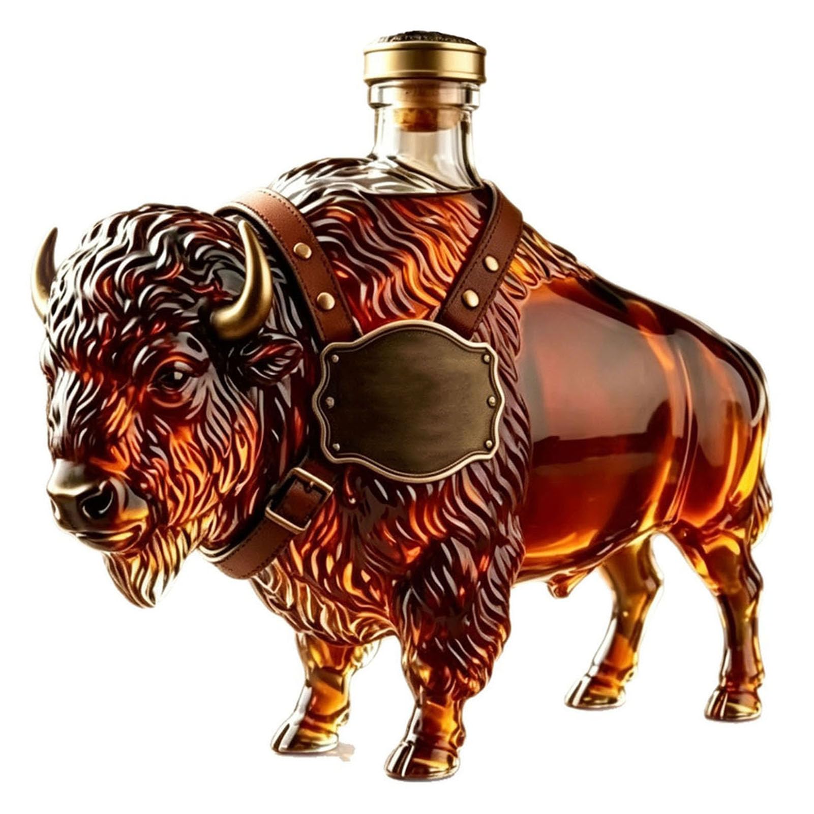 DTSXFTLY Ox Shaped Whiskey Decanter Whimsical Art Sculpture Wine Bottle