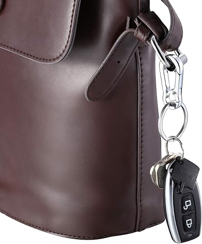 Miniatura 6 de Mudder argolla con mosquetón de metal para llavero, llavero para Tile (de 2.ª generación) o dispositivo buscador de llaves