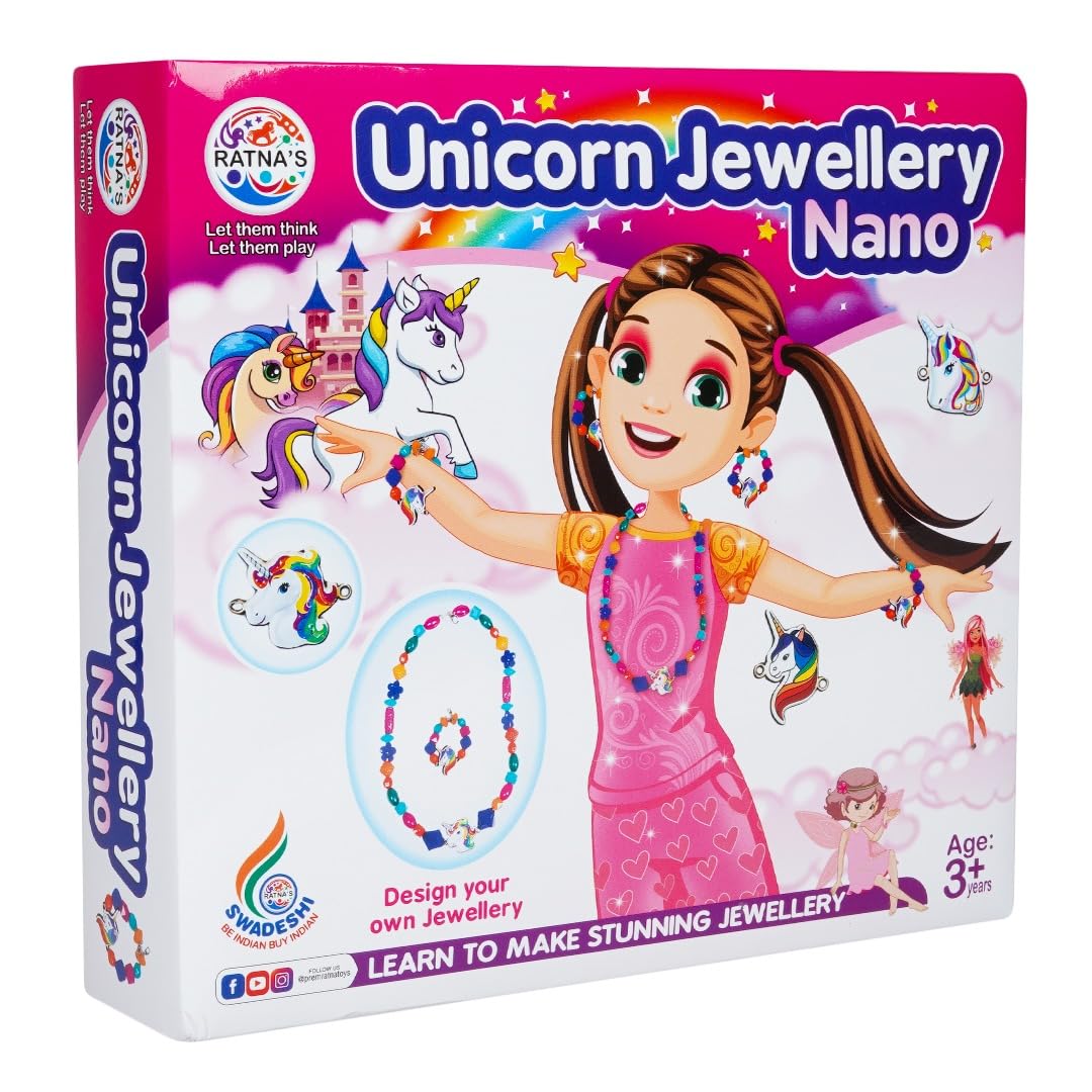BKDT Marketing Jewellery Boutique - Fun Game - Multicolour Beads - Make Beautiful Necklace, Fashionable Bracelets n Funky Earrings (Unicorn Jewellery) (B0CQD4X2FG) Amazon Price History, Amazon Price Tracker