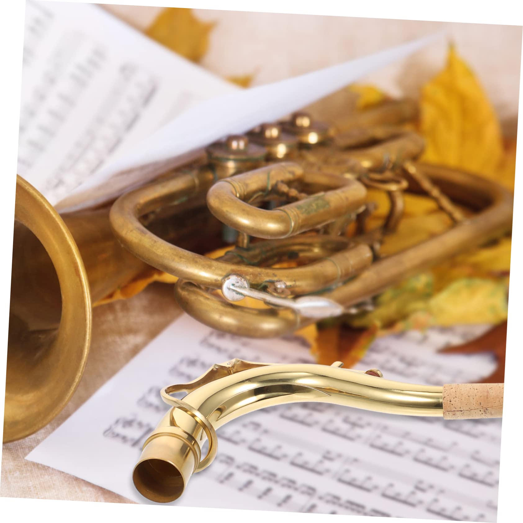 Parte per Sassofono in Ottone Oro, Gomito Curvo di Ricambio | Accessorio per Strumenti Musicali, Regolazione Facile, per Amatori e Professionisti