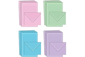 Better Office Products 100-Piece Mini Stationery Set with 50 Lined Sheets and 50 Matching Envelopes