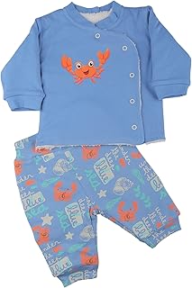 بيجامة قطن للأولاد من الصياد، ثوب نوم مبطن بالفرو