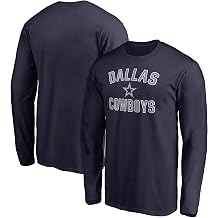 Fanatics Mens NFL PRO LINE Navy Dallas Cowboys Victory Arch Long Sleeve T-Shirt